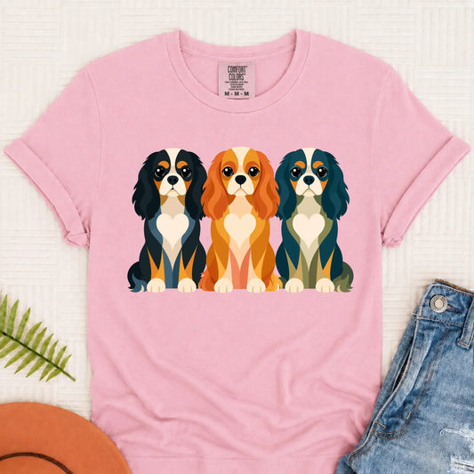 Cavalier Little Hearts Unisex TShirt Blossom