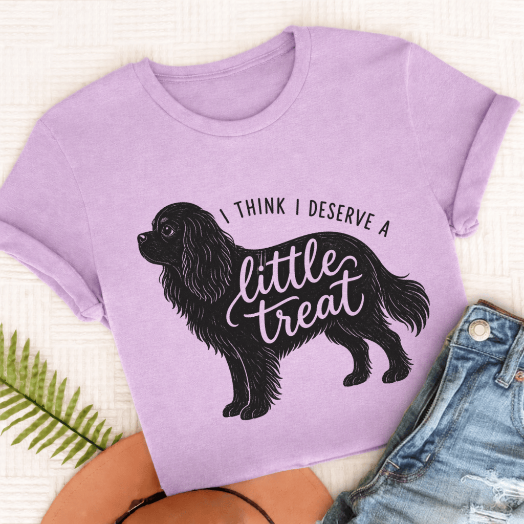 Cavalier Little Treat Unisex TShirt Comfort Colors Orchid