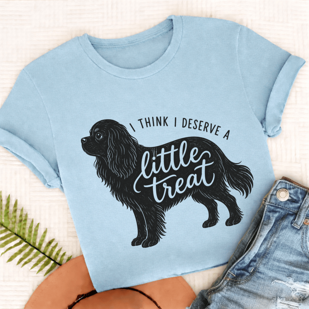 Cavalier Little Treat Unisex TShirt Comfort Colors Chambray