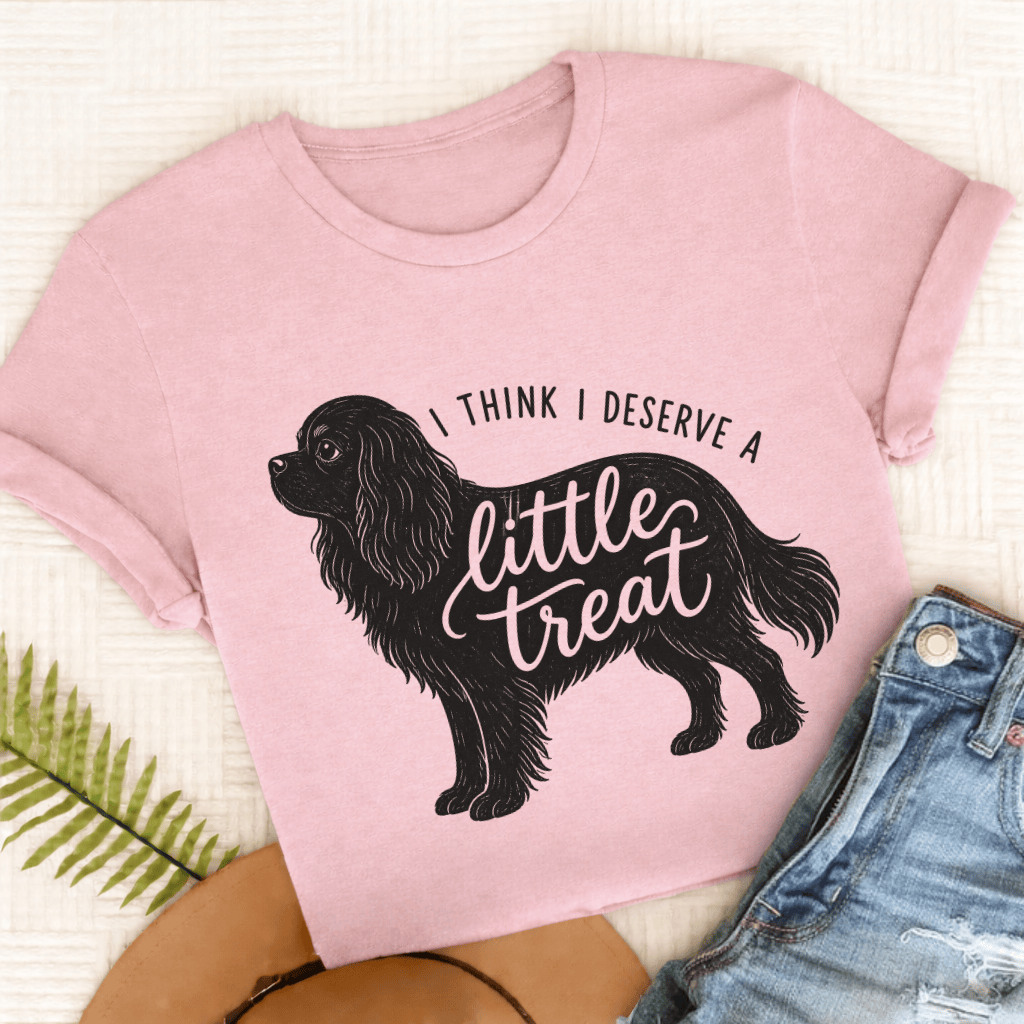 Cavalier Little Treat Unisex TShirt Comfort Colors Blossom