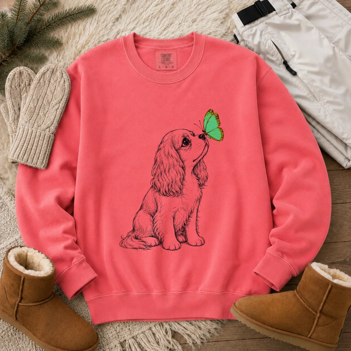 Sweatshirt Watermelon / S Cavalier Minimal Spring Butterfly Unisex Sweatshirt