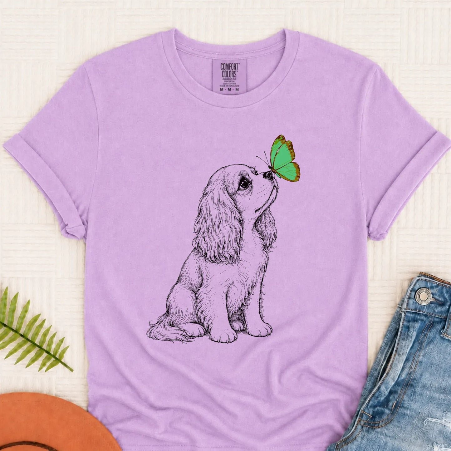 T-Shirt Orchid / S Cavalier Minimal Spring Butterfly Unisex TShirt