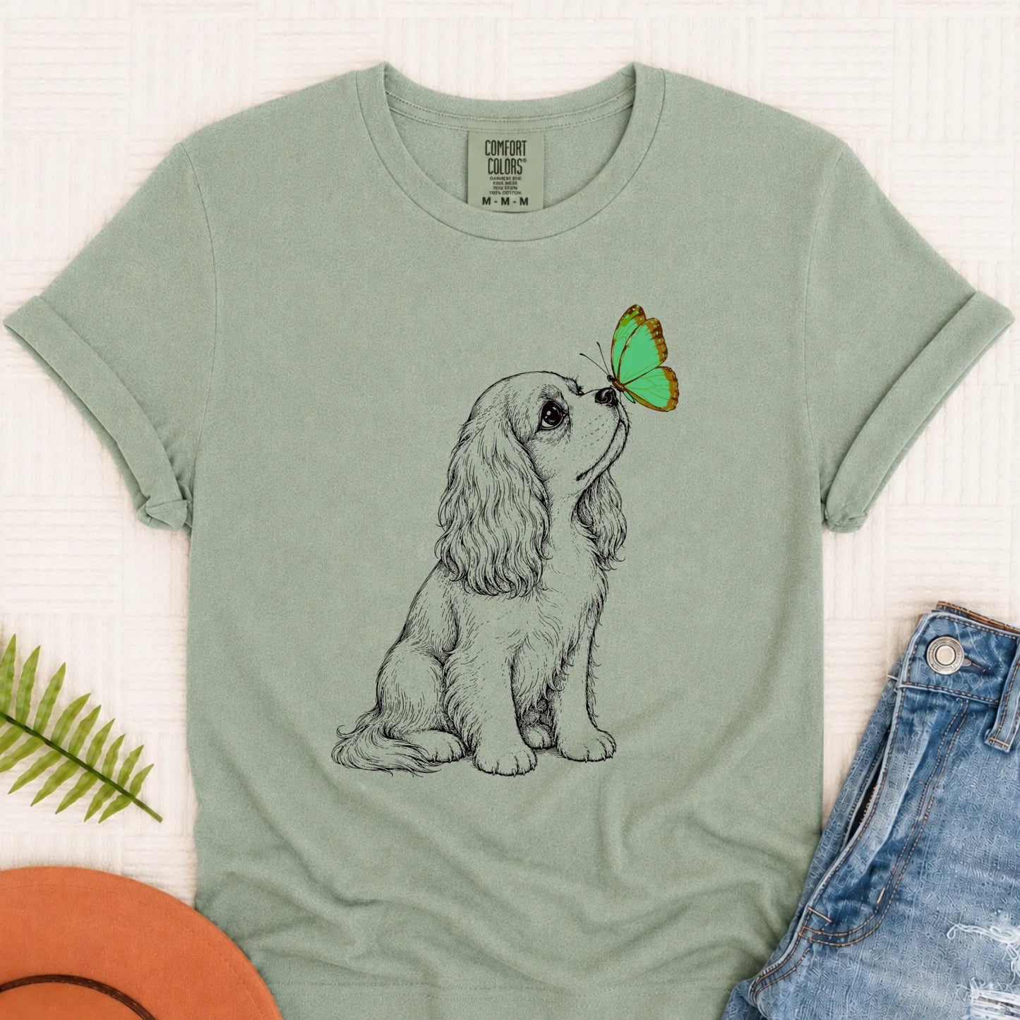 T-Shirt Bay / S Cavalier Minimal Spring Butterfly Unisex TShirt
