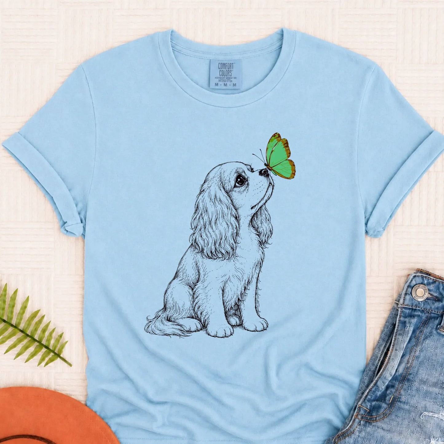 T-Shirt Chambray / S Cavalier Minimal Spring Butterfly Unisex TShirt