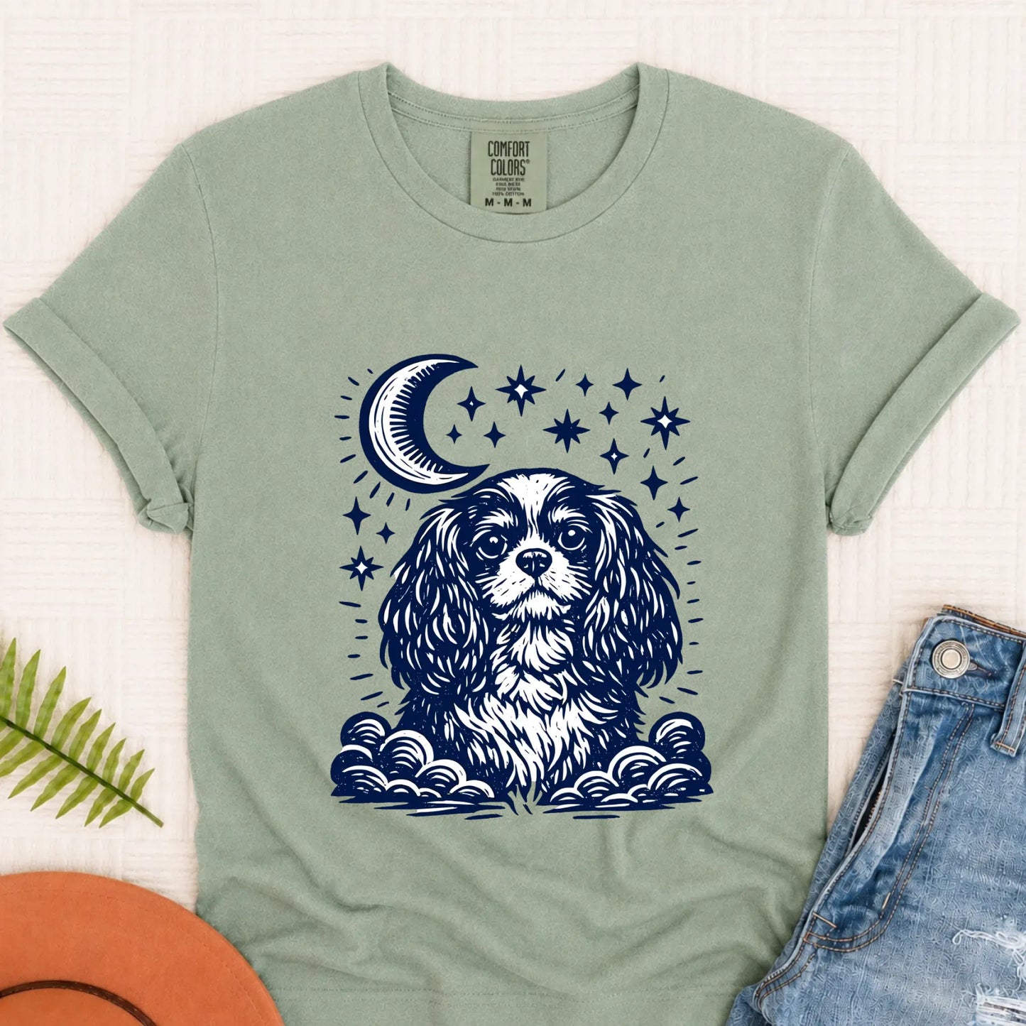 T-Shirt Bay / S Cavalier Moon and Stars Nighttime Unisex Tshirt