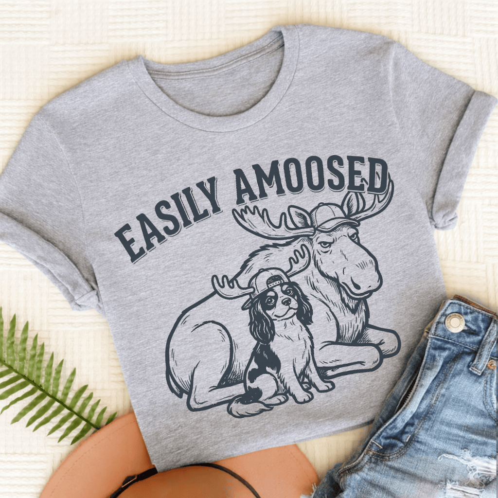 Cavalier Moose Unisex TShirt Sport Grey