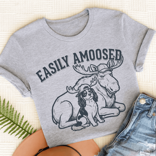 Cavalier Moose Unisex TShirt Sport Grey