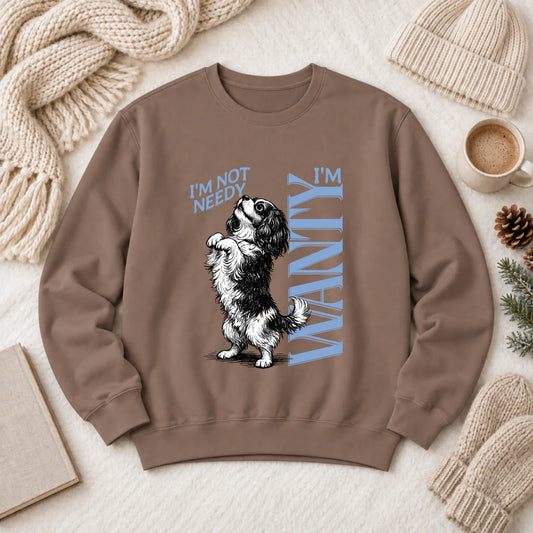 Cavalier Needy Begging Unisex Sweatshirt Espresso