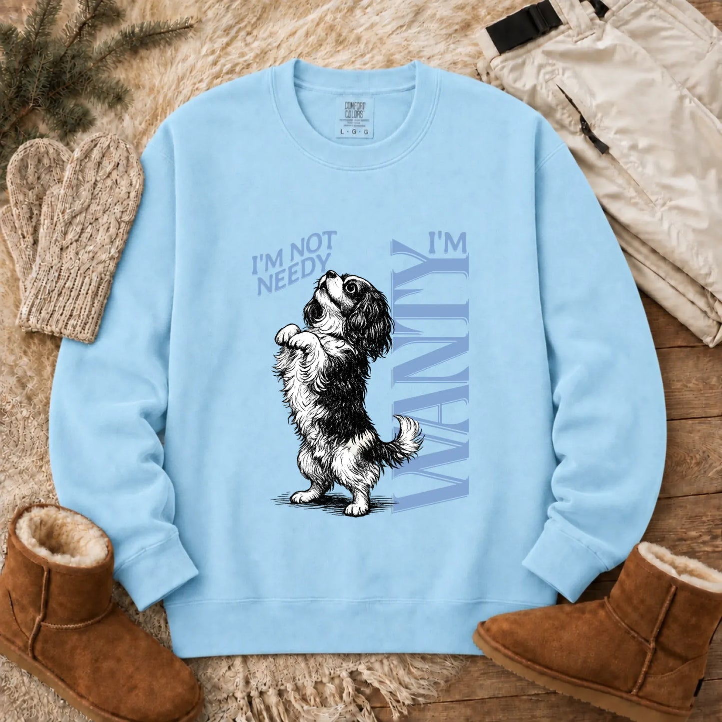 Sweatshirt Chambray / S Cavalier Needy Light Blue Unisex Sweatshirt