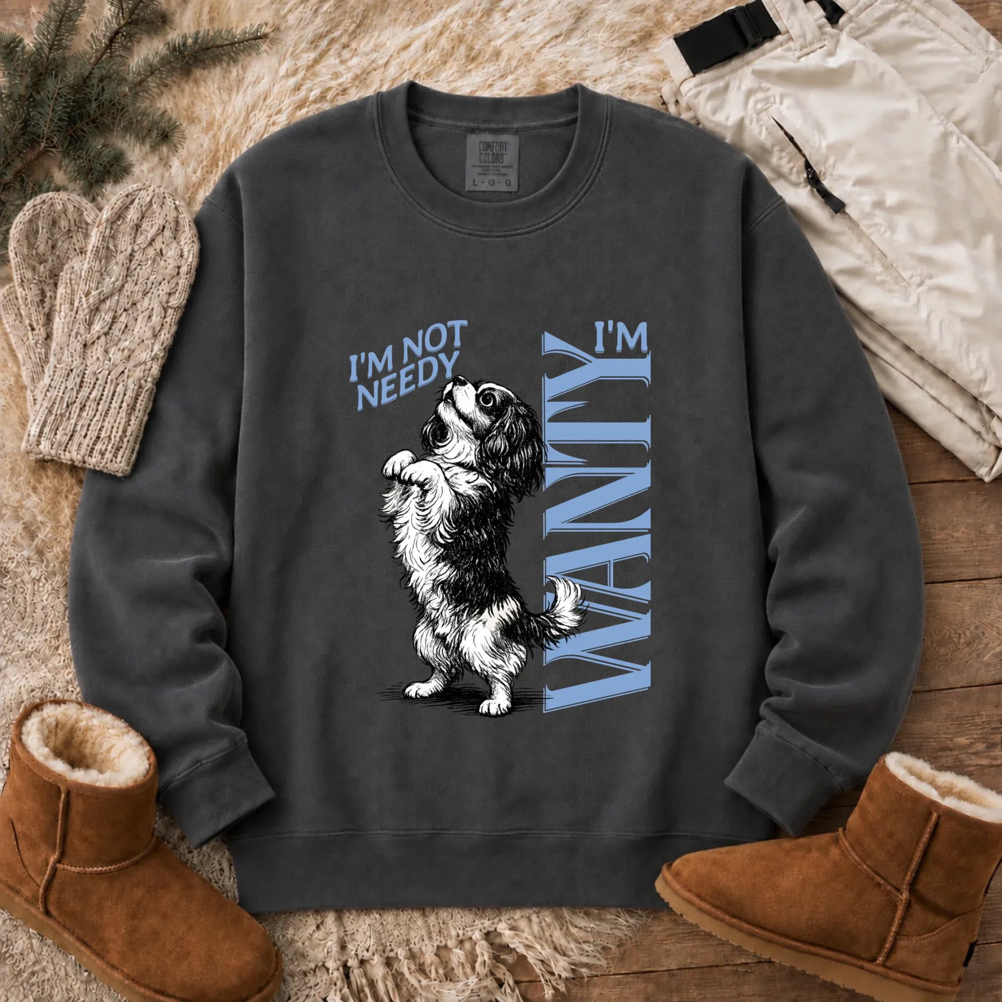 Sweatshirt Pepper / S Cavalier Needy Light Blue Unisex Sweatshirt