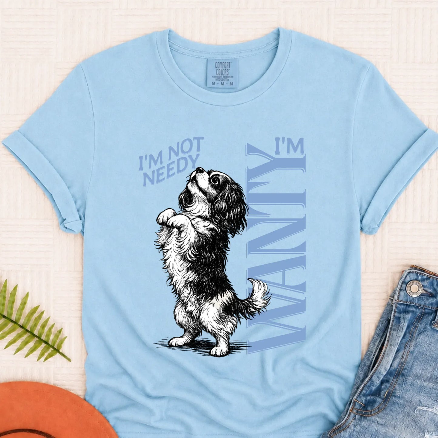 T-Shirt Chambray / S Cavalier Needy Light Blue Unisex TShirt