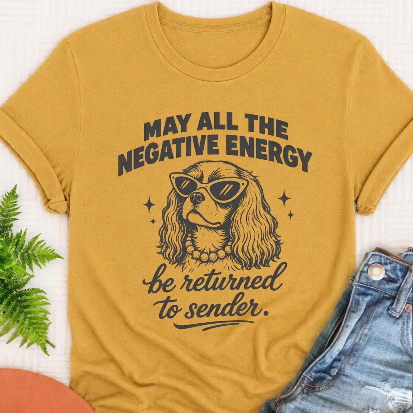 T-Shirt Mustard / S Cavalier Negative Energy Unisex TShirt