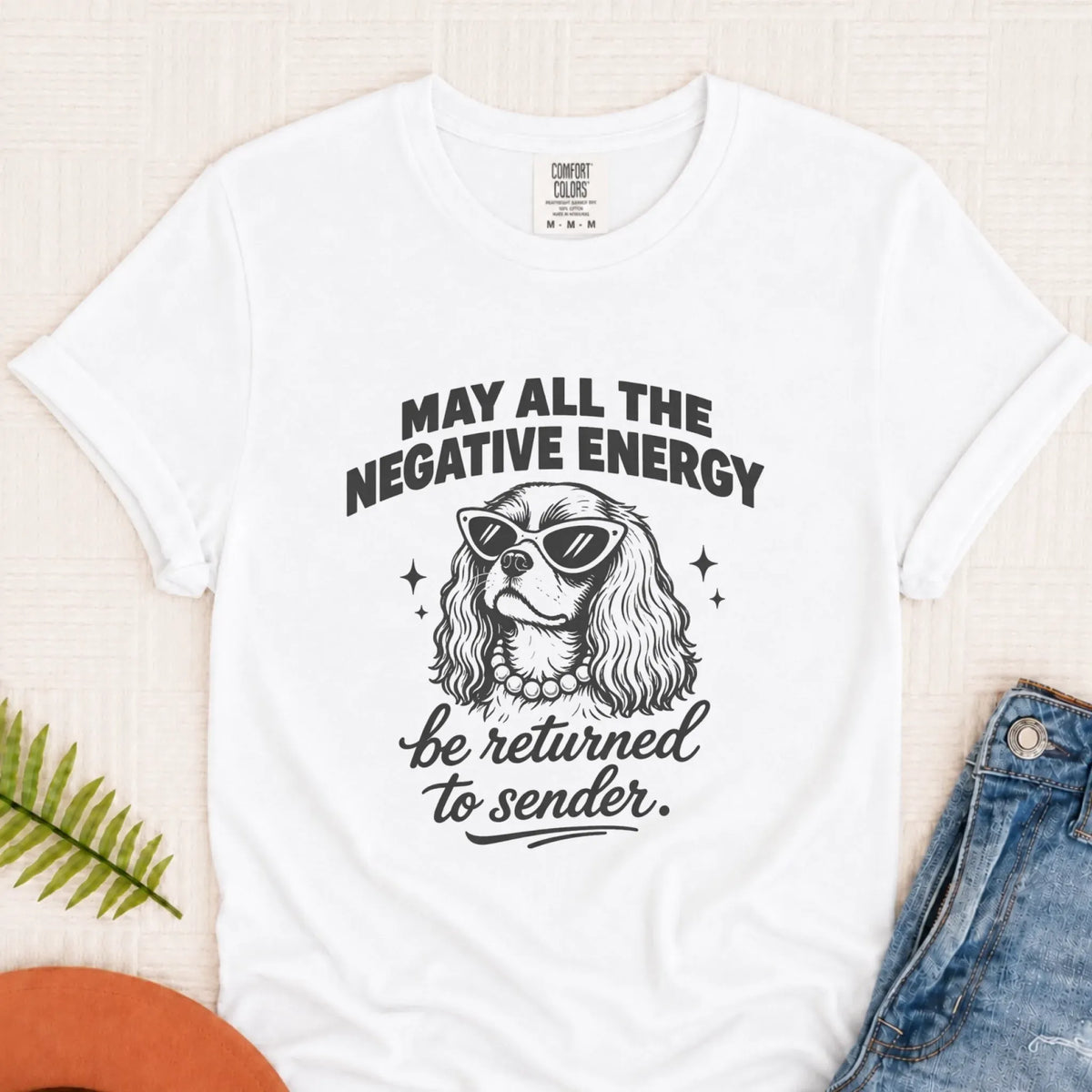 Cavalier Negative Energy Unisex TShirt White