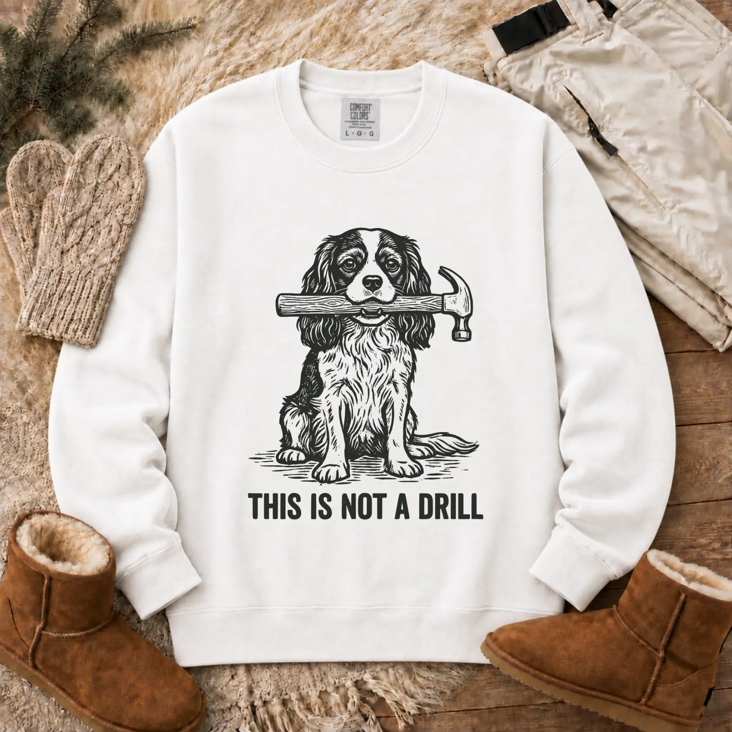 Sweatshirt White / S Cavalier Not A Drill Fathers Gift Unisex Sweatshirt