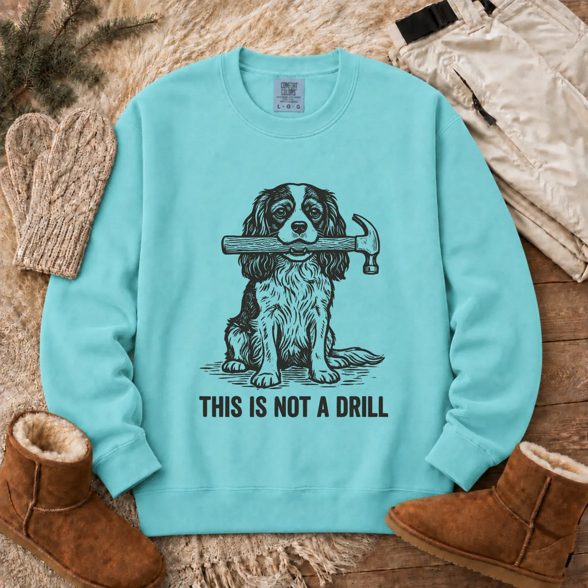 Sweatshirt Chalky Mint / S Cavalier Not A Drill Fathers Gift Unisex Sweatshirt