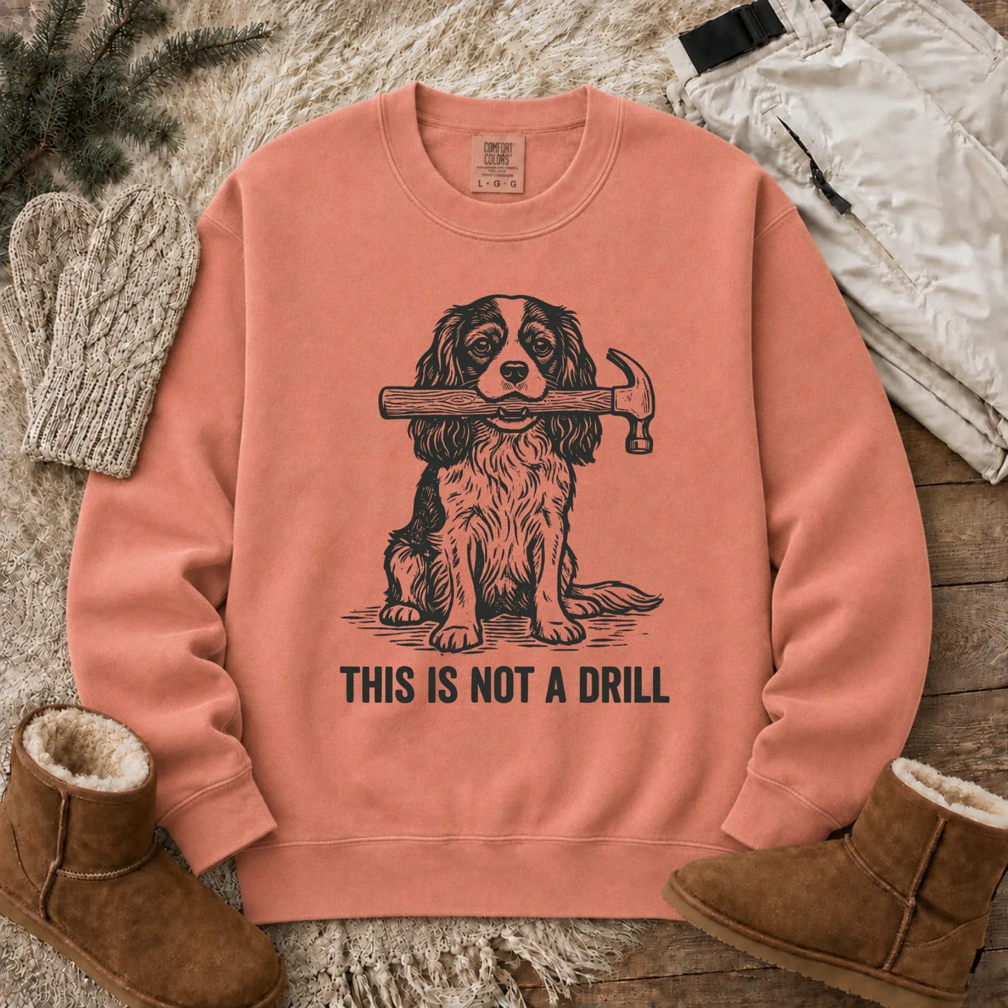 Sweatshirt Terracotta / S Cavalier Not A Drill Fathers Gift Unisex Sweatshirt