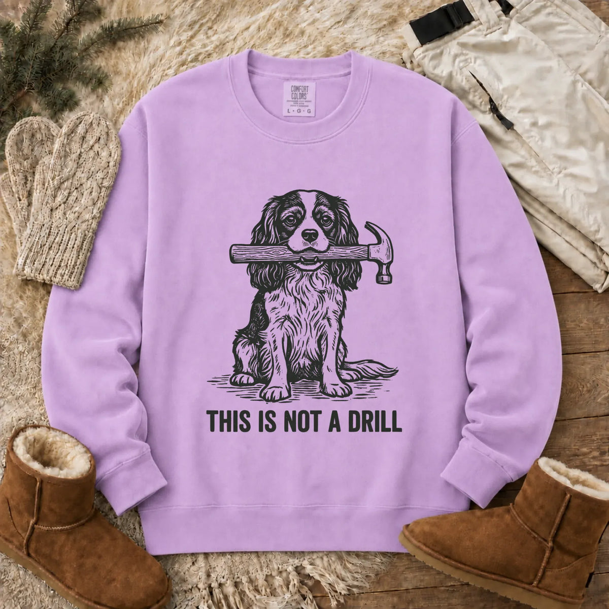 Sweatshirt Orchid / S Cavalier Not A Drill Fathers Gift Unisex Sweatshirt