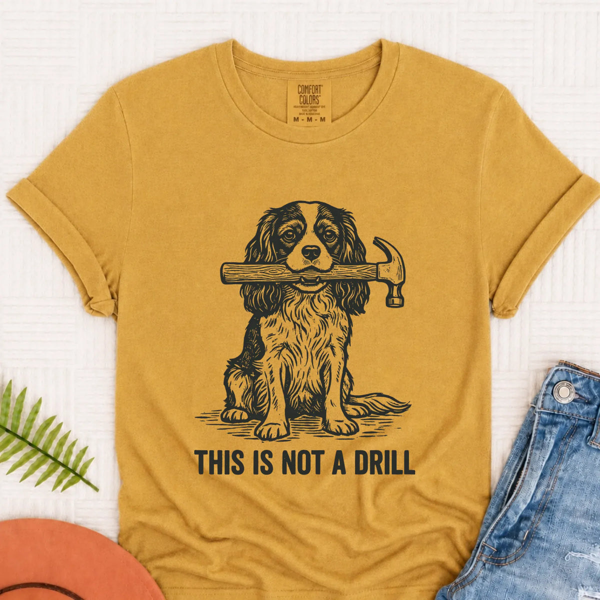 T-Shirt Mustard / S Cavalier Not A Drill Fathers Gift Unisex TShirt