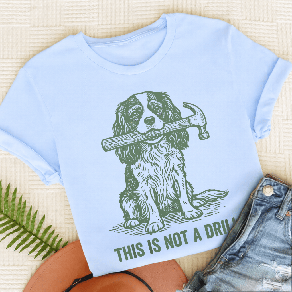 Cavalier Not A Drill Unisex TShirt Light Blue