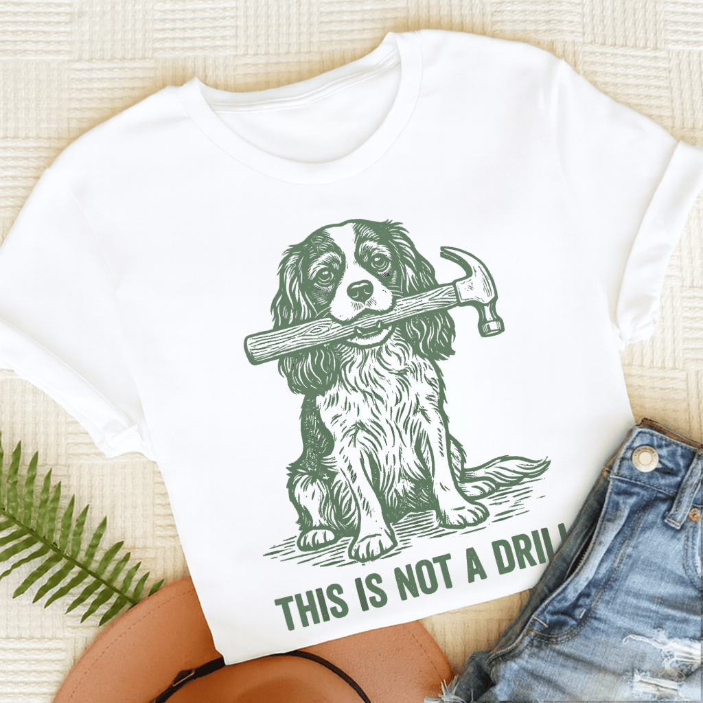Cavalier Not A Drill Unisex TShirt White