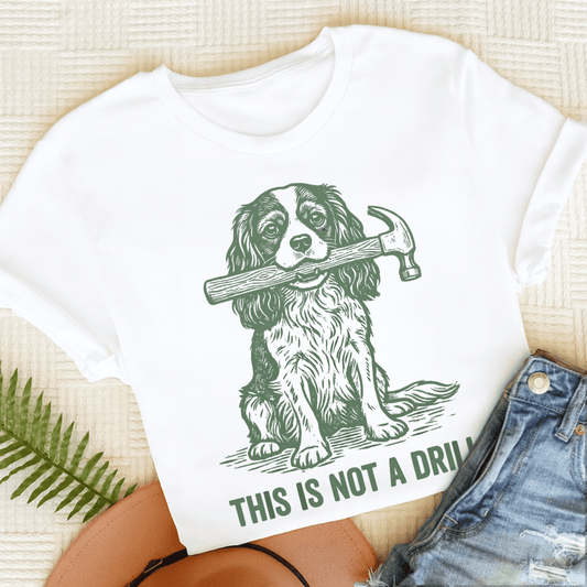 Cavalier Not A Drill Unisex TShirt White