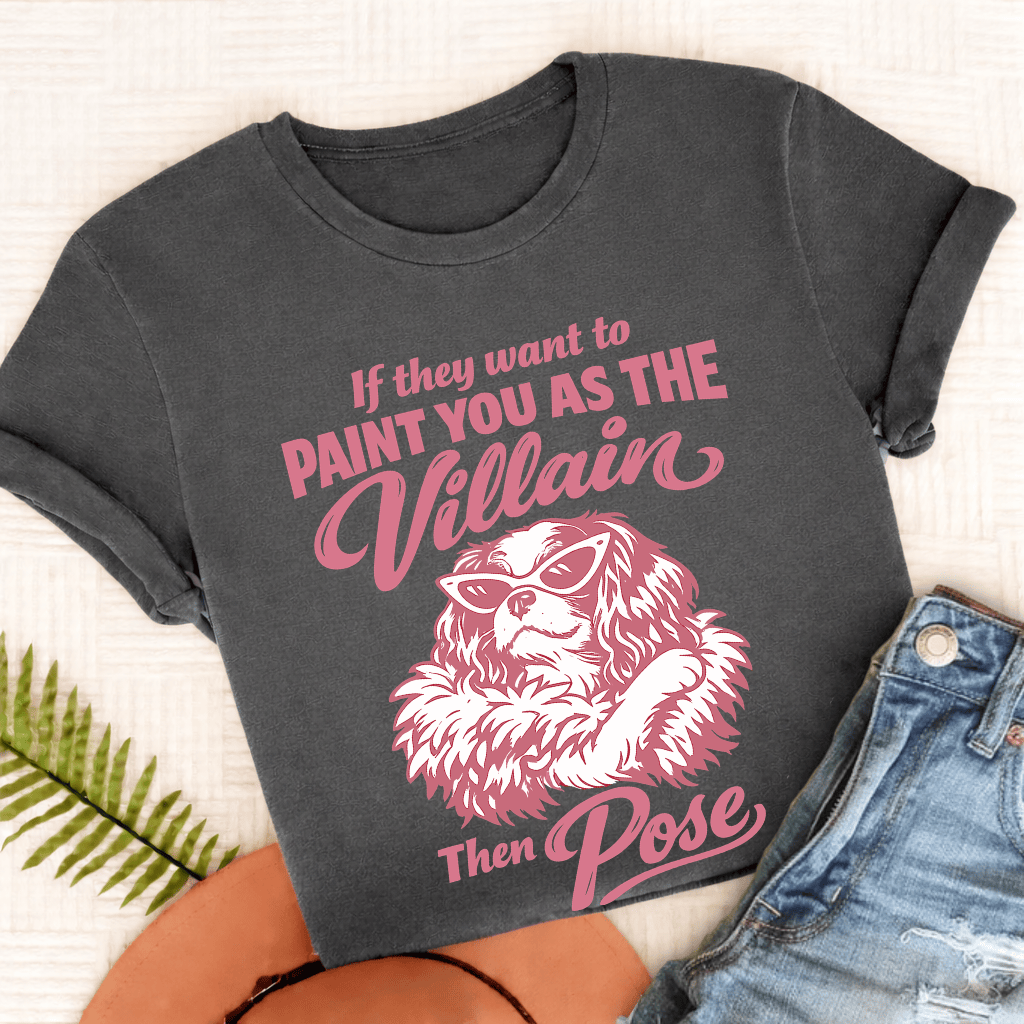 Cavalier Paint the Villain Unisex TShirt Comfort Colors Pepper