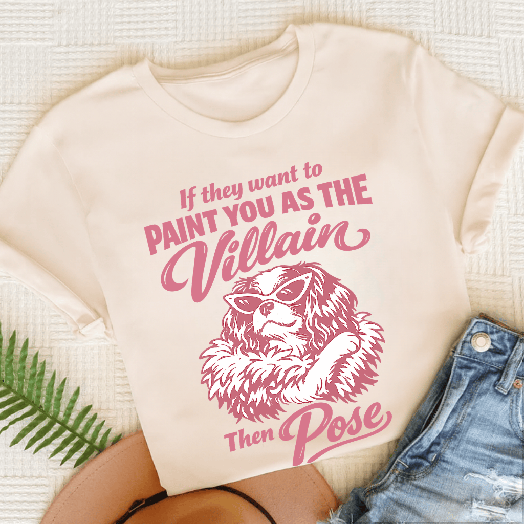Cavalier Paint the Villain Unisex TShirt Natural