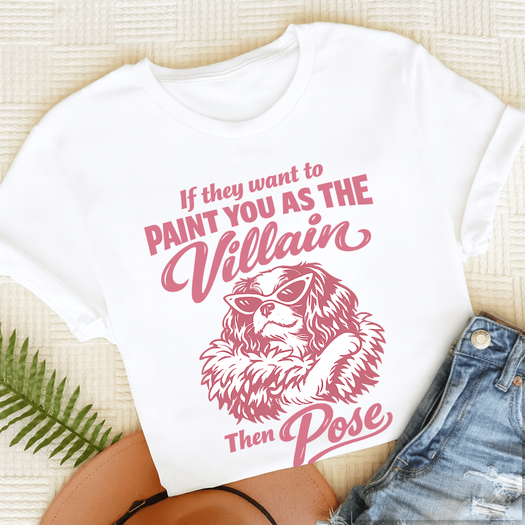Cavalier Paint the Villain Unisex TShirt White