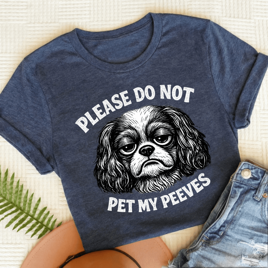 Cavalier Pet My Peeves Unisex TShirt Heather Navy