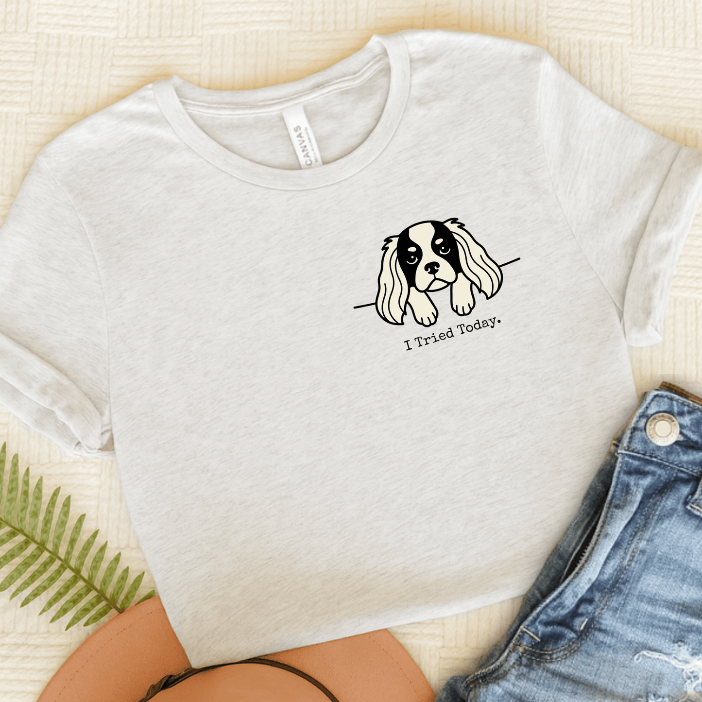 Personalized Cavalier Pocket Tried Unisex Tshirt Ash