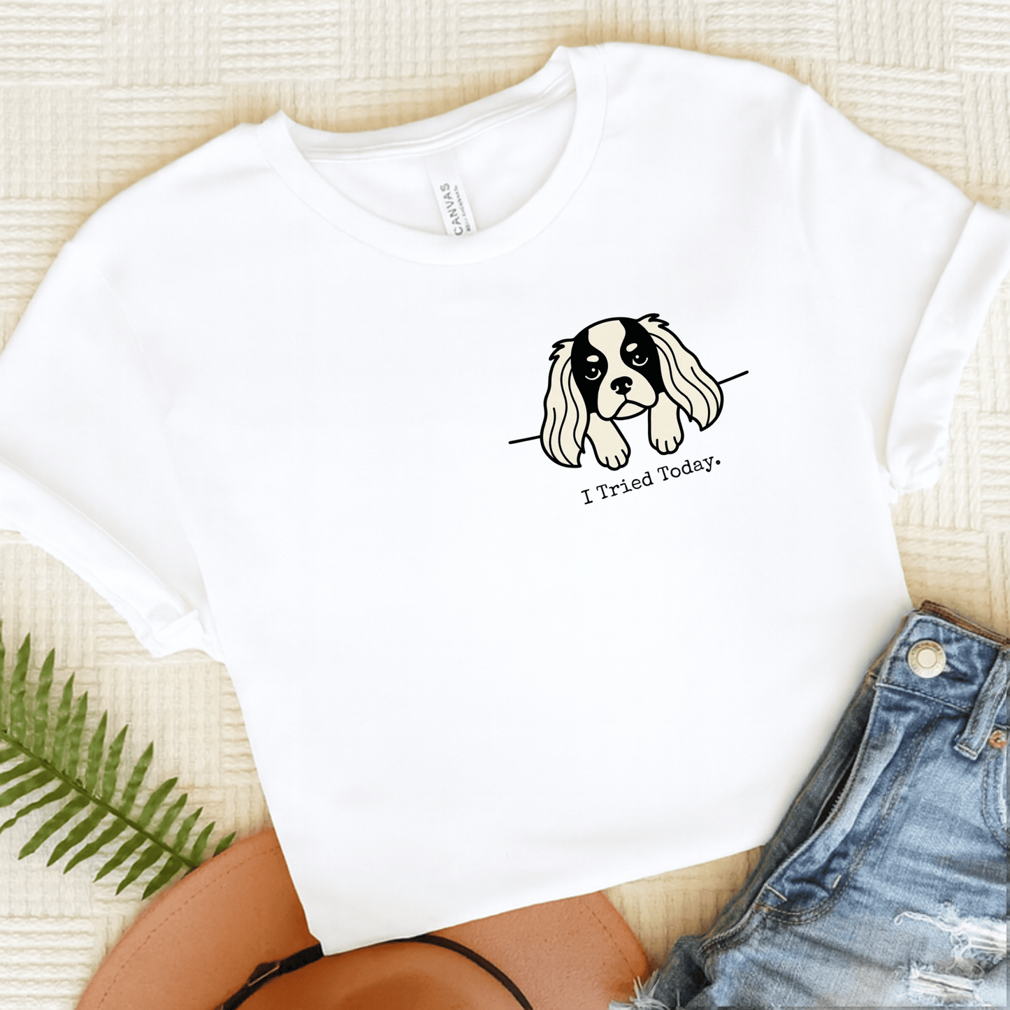 Personalized Cavalier Pocket Tried Unisex Tshirt White