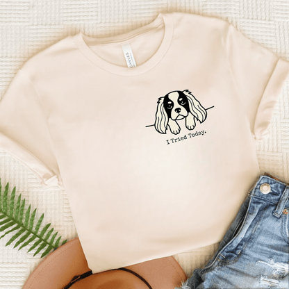 Personalized Cavalier Pocket Tried Unisex Tshirt Natural