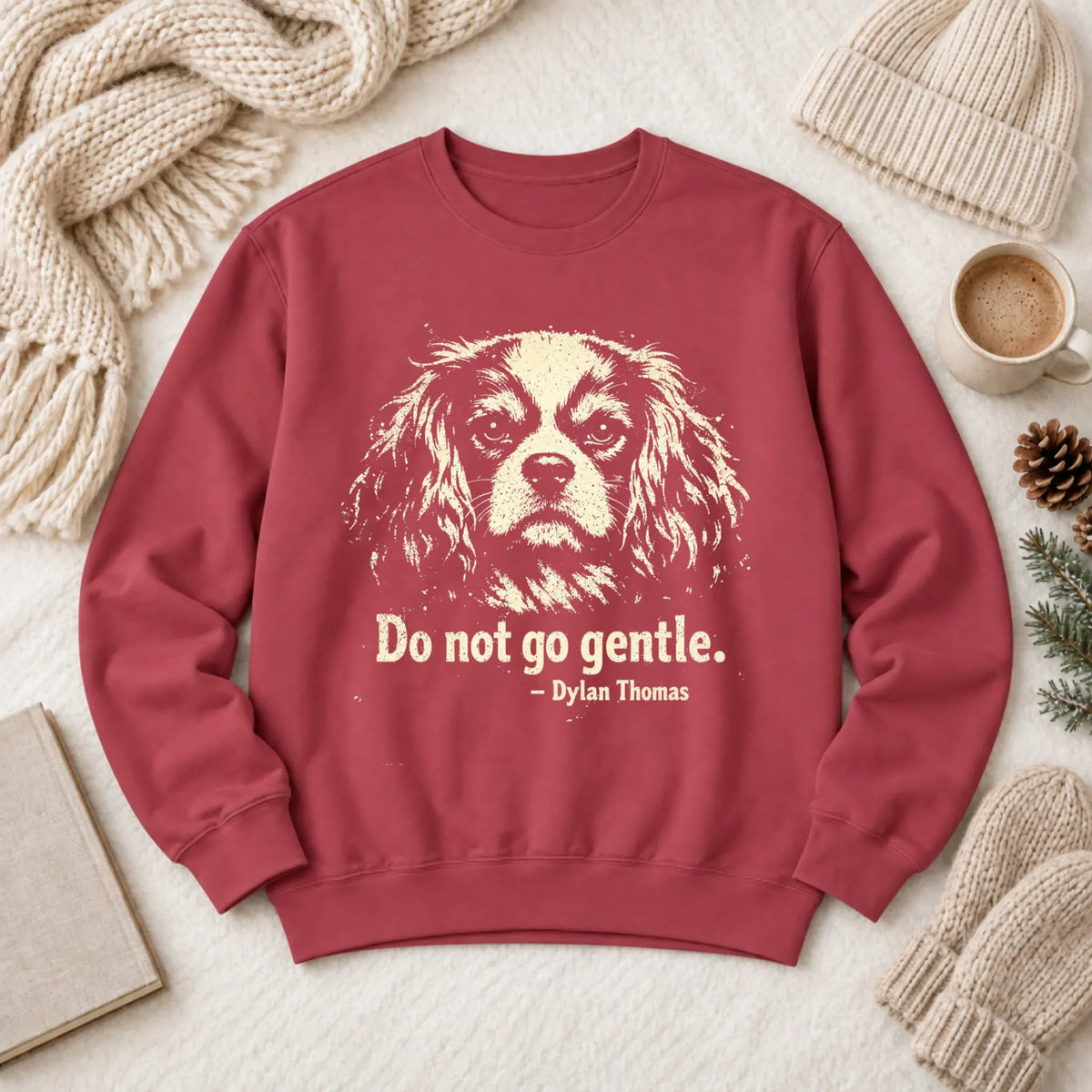 Cavalier Poetry Poem Books Unisex Sweatshirt Crimson
