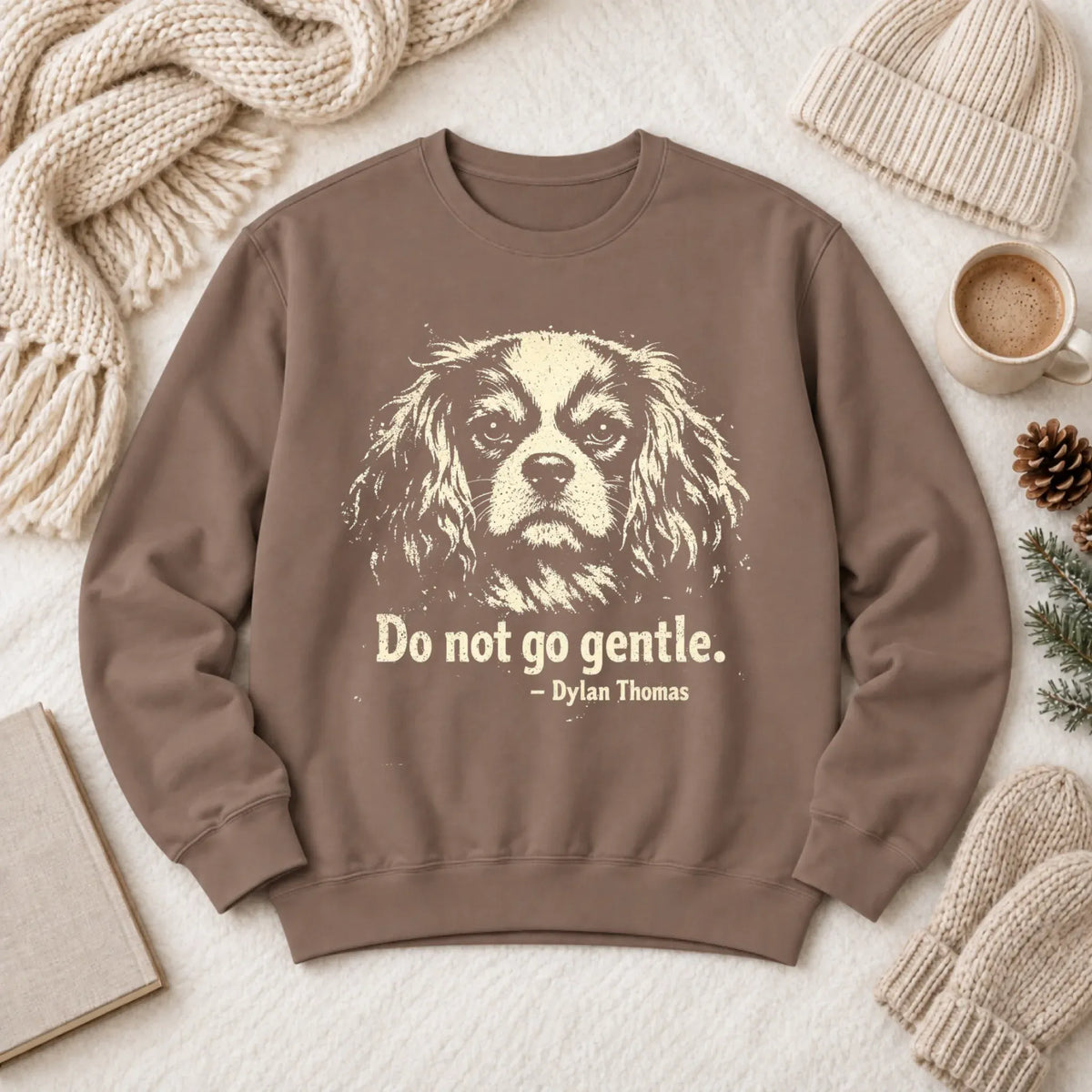 Cavalier Poetry Poem Books Unisex Sweatshirt Espresso