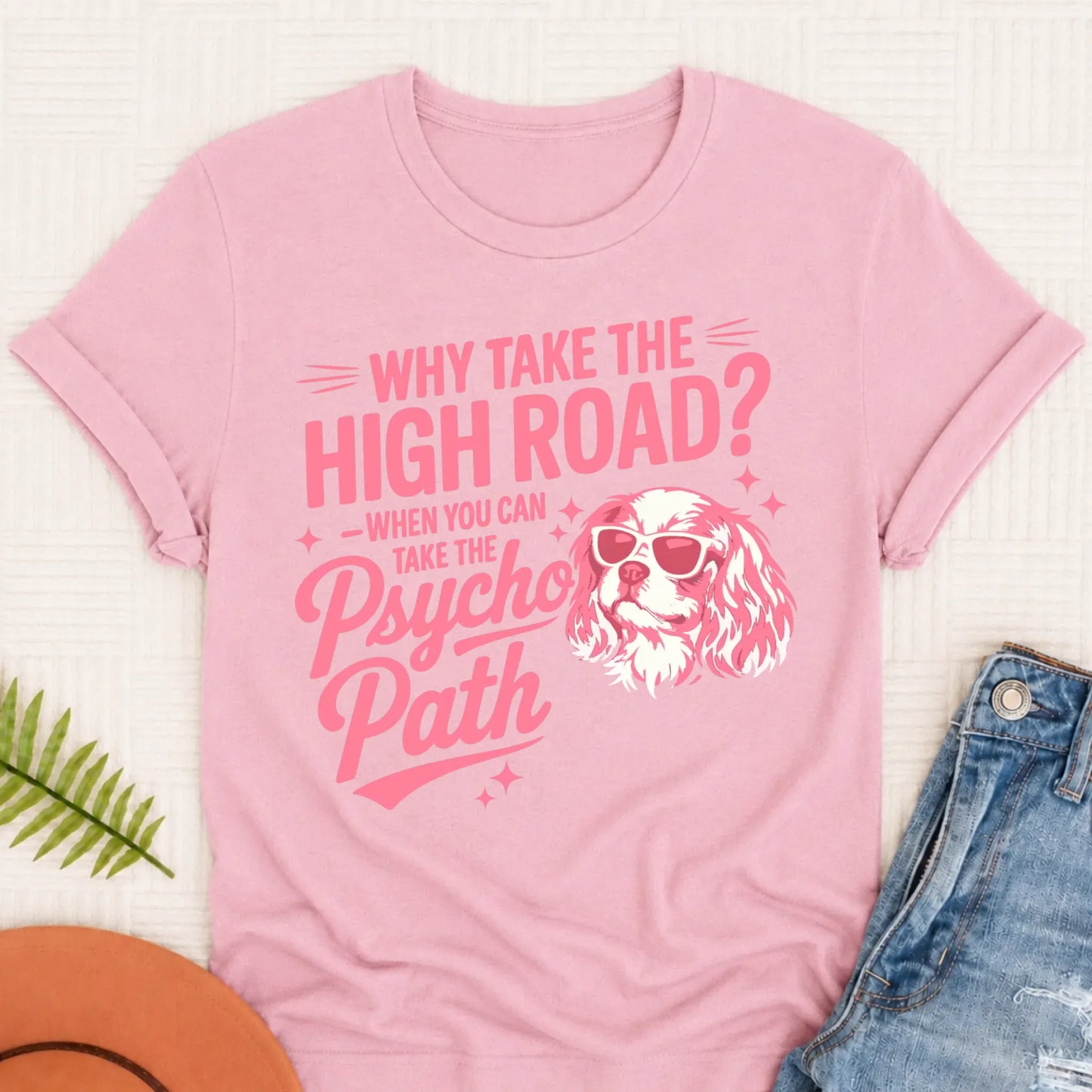 Cavalier Psycho Path Unisex TShirt Blossom