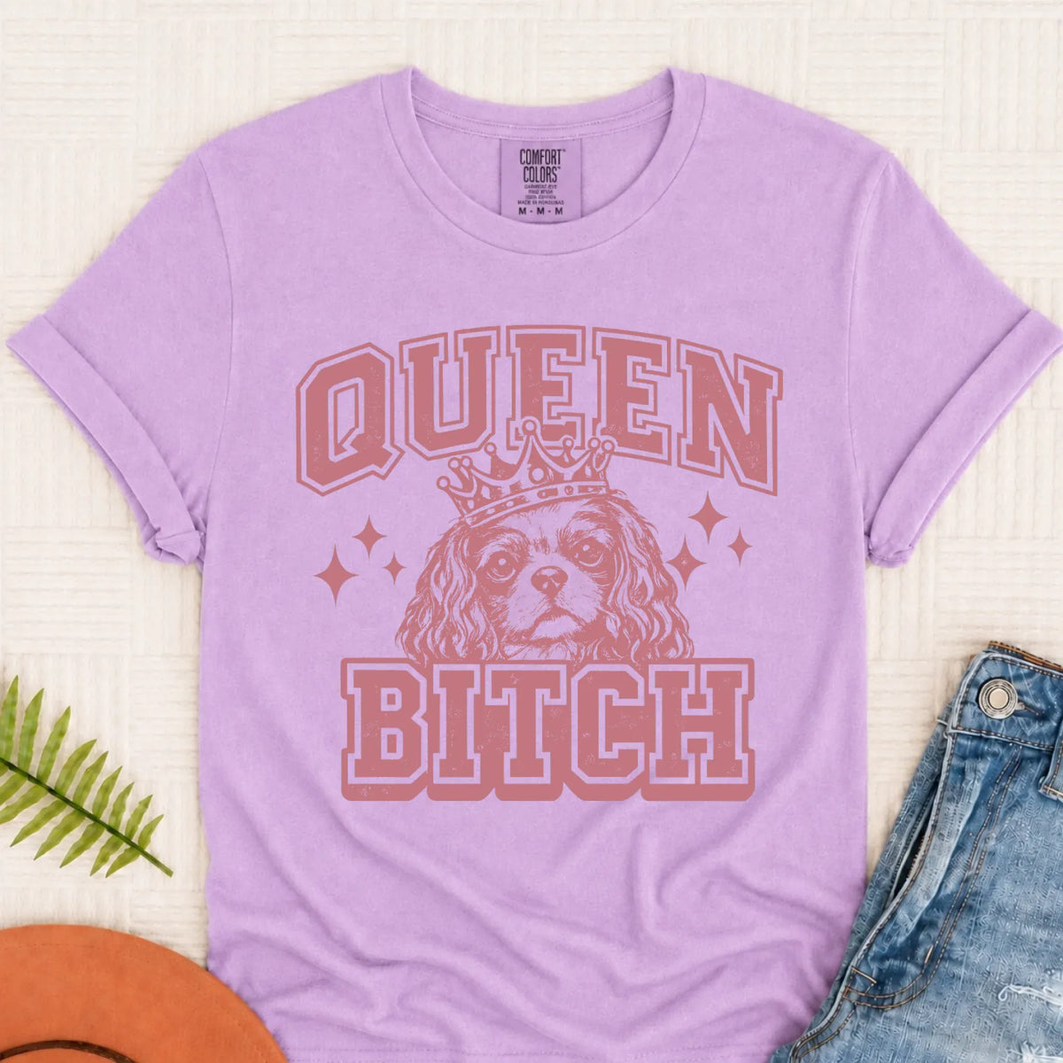 Cavalier Queen Bitch Snarky Unisex TShirt Orchid