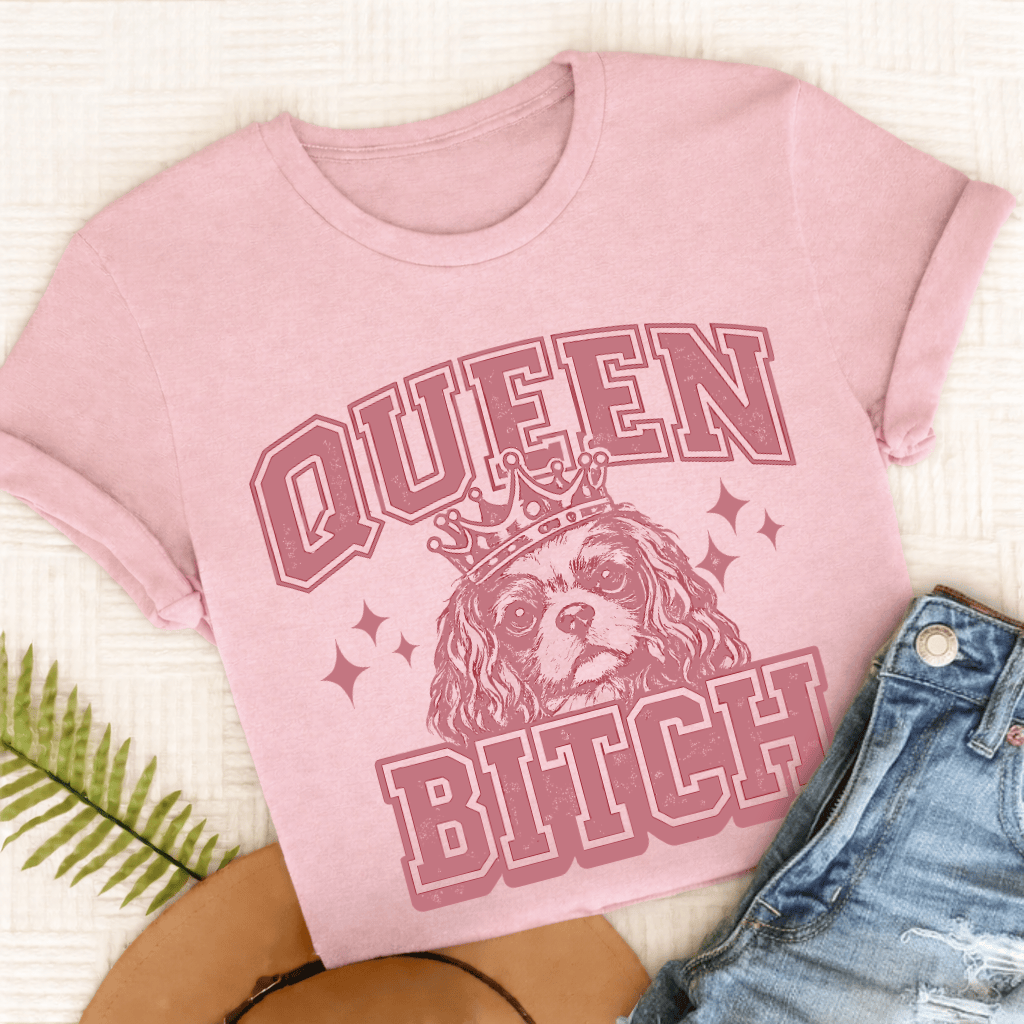 Cavalier Queen Bitch Unisex TShirt Comfort Colors Blossom