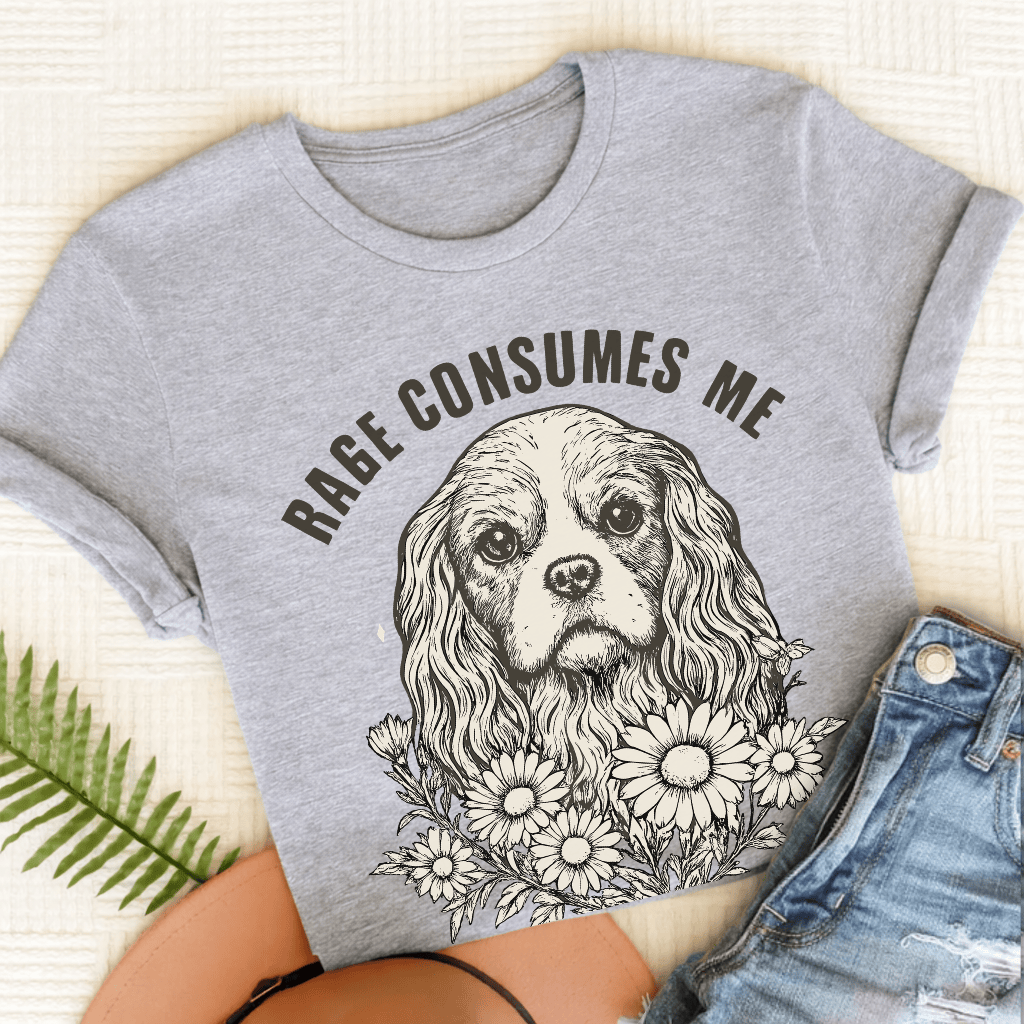 Cavalier Rage Consumes Me Unisex TShirt Sport Grey