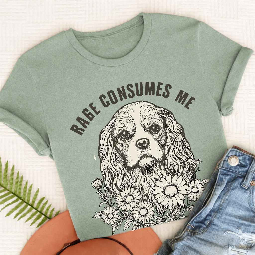 Cavalier Rage Consumes Me Unisex TShirt Comfort Colors Bay