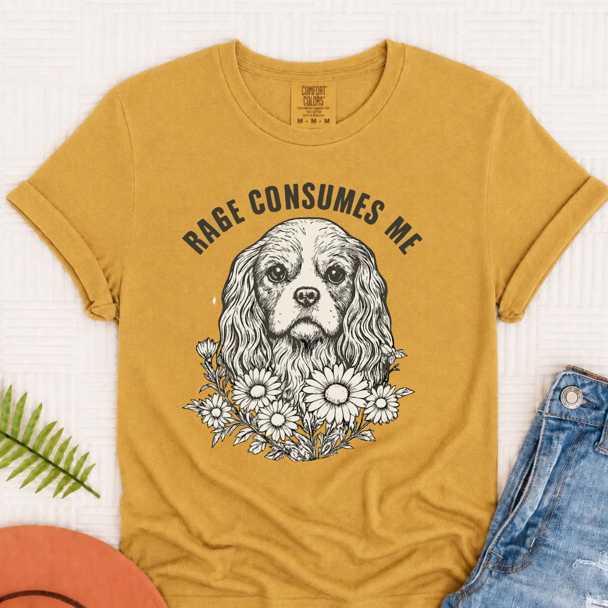 Cavalier Rage Consumes Me Unisex TShirt Mustard