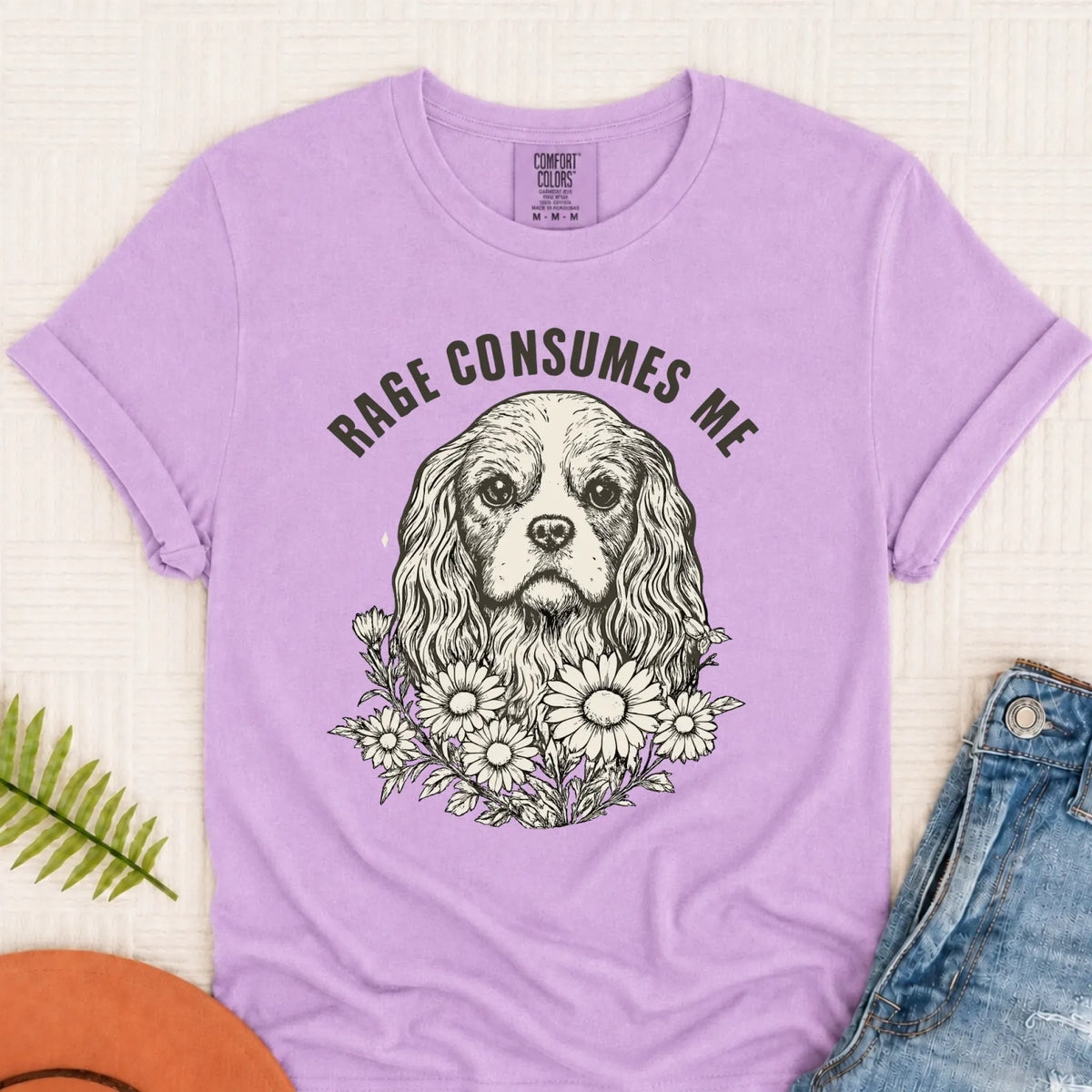Cavalier Rage Consumes Me Unisex TShirt Orchid