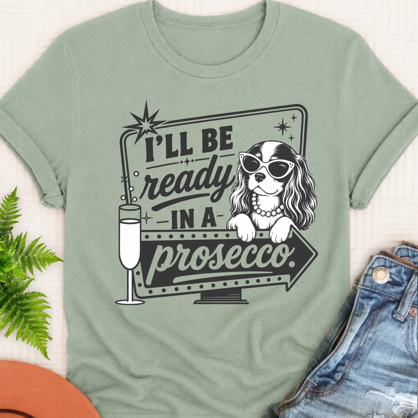T-Shirt Bay / S Cavalier Ready In a Prosecco Unisex TShirt