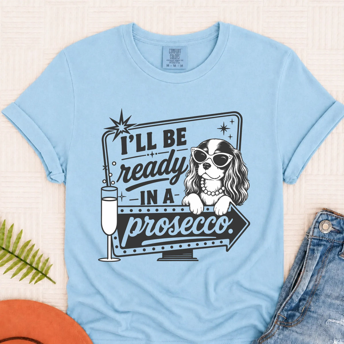 Cavalier Ready In a Prosecco Unisex TShirt Chambray
