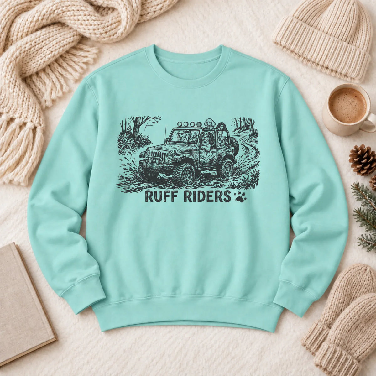 Cavalier Ruff Riders Outdoors Unisex Sweatshirt Chalky Mint