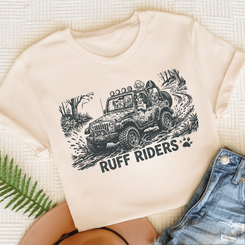 Cavalier Ruff Riders Unisex TShirt Natural