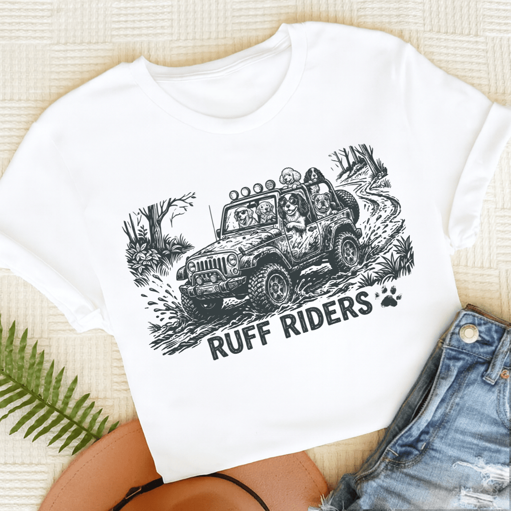 Cavalier Ruff Riders Unisex TShirt White