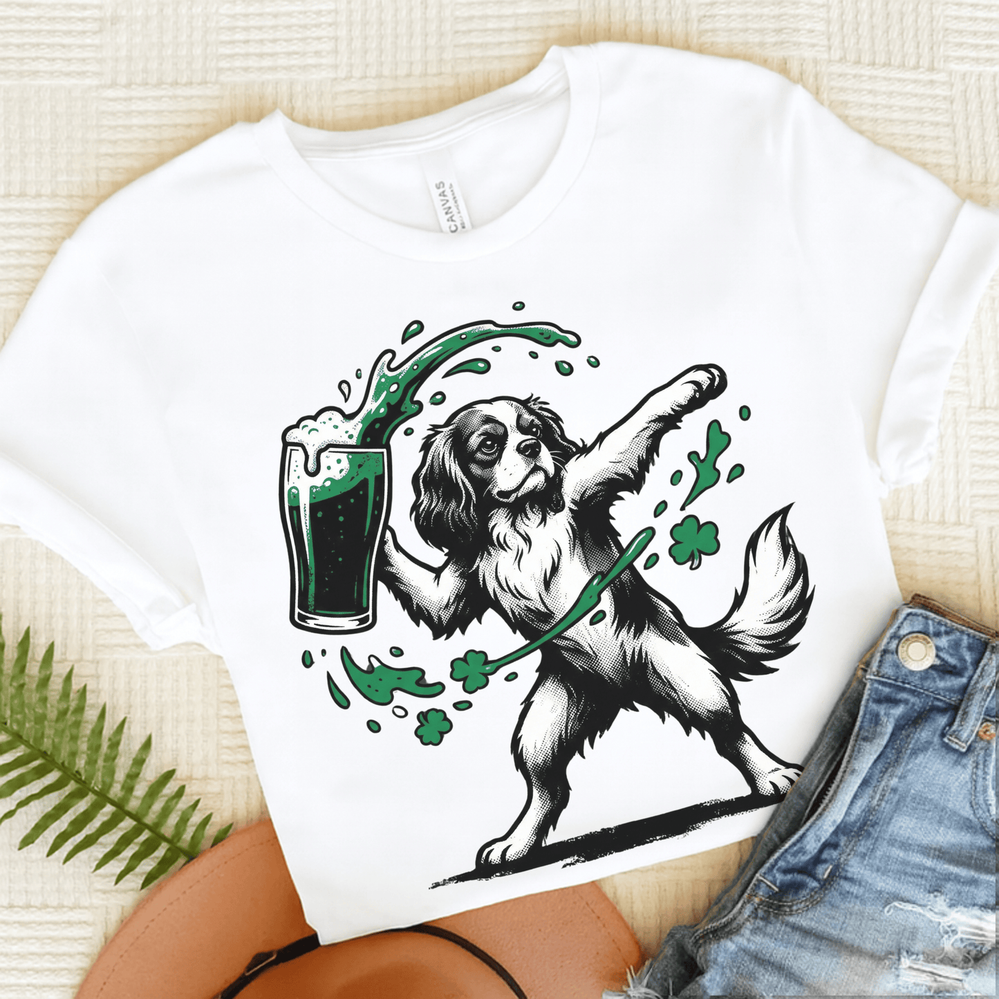 Cavalier Saint Patricks Beer Unisex TShirt White