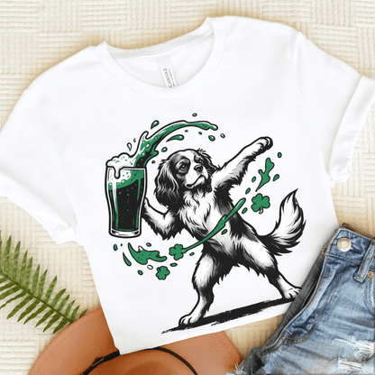 Cavalier Saint Patricks Beer Unisex TShirt White