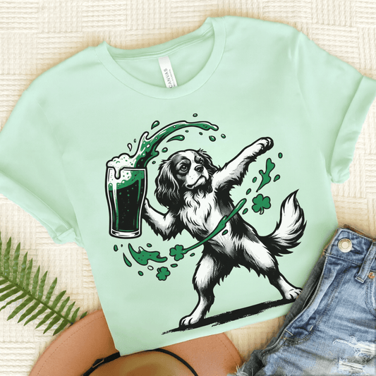 Cavalier Saint Patricks Beer Unisex TShirt Heather Mint