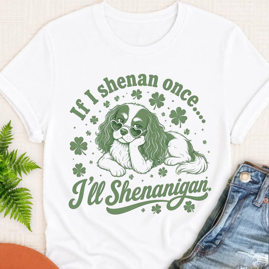 Cavalier Shenanigans Funny Unisex TShirt White